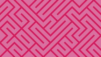 Pink and Magenta Geometric Maze Pattern with Angular Symmetry vector