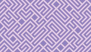 Geometric Maze Pattern in Soft Purple and Pastel Lavender Hues, Abstract Background Design vector