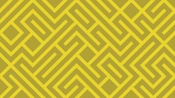 Yellow Geometric Maze Pattern Background with Abstract Angular Design vector