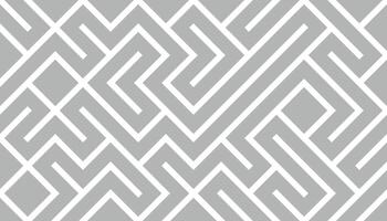 Geometric Pattern with Interlocking White Lines on Gray Background vector