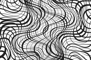 simple abstract black color creative random thin to thick curb chaotic wire line pattern abstract image, of a wavy pattern vector