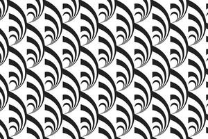 simple modern abstract black color creative line pattern a seamless pattern with waves and the moon. vector