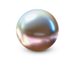 Close-Up Illustration of a Lustrous Pearl with Smooth Surface and Subtle Iridescence png