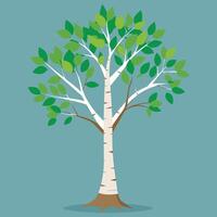 tree simple flat icon. Cartoon tree forest icon silhouette set, green branch leaf clipart vector