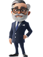 An animated character in a suit and tie png