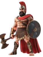 Spartan warrior with a sword and shield png