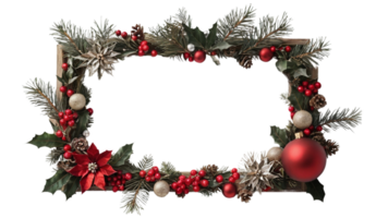 Christmas decorative frame isolated on a transparent background png