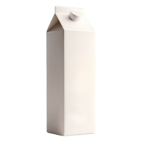 White cardboard milk packaging isolated on a transparent background png