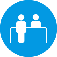 Customer service desk icon. Reception symbol for graphic design, logo, web site, social media, mobile app, ui png