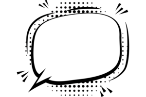 Speech bubble empty pop art style png
