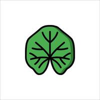 A green leaf icon on a white background vector