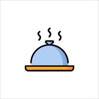 a cloche with steam coming out of it vector