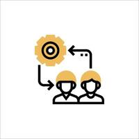 A group of people are working on a project vector