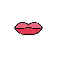 A red lipstick icon on a white background vector