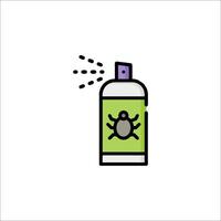 A spray bottle with a bug on it vector
