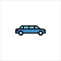 A blue car icon on a white background vector