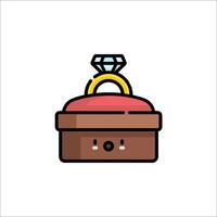 A cartoon box with a diamond on top vector