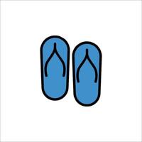A pair of flip flops on a white background vector