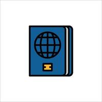 A passport with a globe on it vector