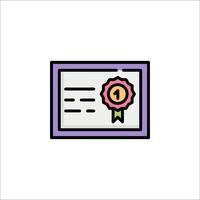 A certificate icon on a white background vector