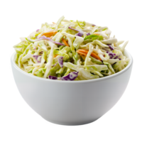 Staircase Coleslaw in Bowl on Transparent Background png