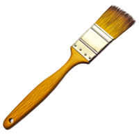 Simple Paintbrush Design with Bristles on Transparent Background png
