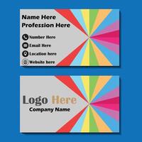 Simple business card design vector