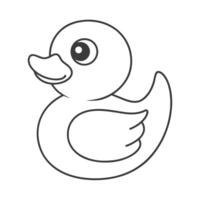 Simple Swan Outline Design for Printable Coloring Pages vector