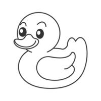 Swan Line Drawing for Creative Coloring Page Designs vector