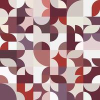 seamless pattern in bauhaus style in white, red and pink colors vector