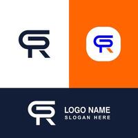 Logo template with the initials GR. vector
