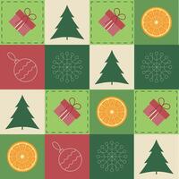 New Year's pattern for gift wrapping vector