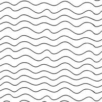 Wavy pattern background black doodle , simple design vector