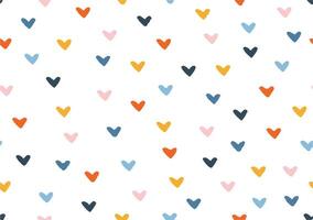 Seamless pattern with colorful hearts vector