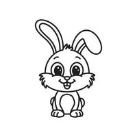A cute bunny illustration, perfect for adding a touch of whimsy and fun to your project. vector