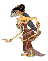Sembadra wayang puppet, Indonesian shadow puppet show, illustration. vector