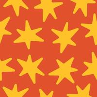 Christmas sparkles seamless background. Star shape patterned design for wrapping paper, textile, greeting card, cover, banner. vector