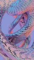 Abstract 3D Twisted Tubes with Perforated Surface in Pastel Colors video