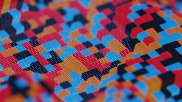 Floating Multicolored Transparent and Opaque Cubes on Black Background video