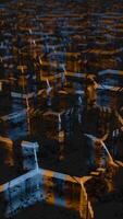 Dark Abstract Hexagonal Pattern with Blue and Orange Light Reflections video