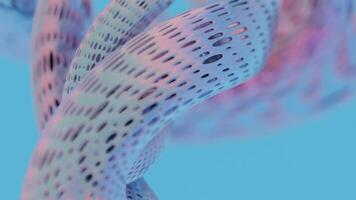 Abstract 3D Twisted Tubes with Perforated Surface in Pastel Colors video