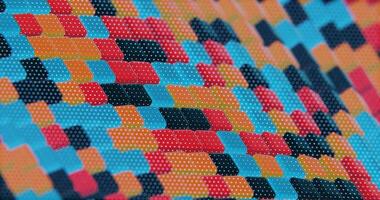 Floating Multicolored Transparent and Opaque Cubes on Black Background video