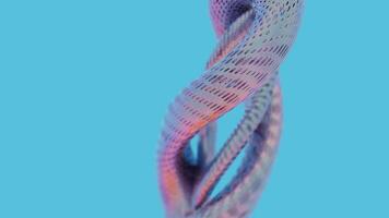 Abstract 3D Twisted Tubes with Perforated Surface in Pastel Colors video