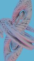 Abstract 3D Twisted Tubes with Perforated Surface in Pastel Colors video