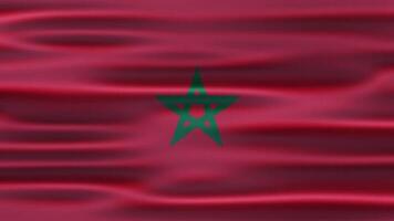 Morocco Realistic Waving Flag Animation video