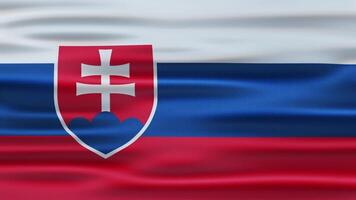 Slovakia Realistic Waving Flag Animation video