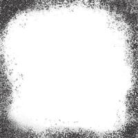 Grunge frame with grainy torn border on white background. Brushed rough textured fade. Old sandy noisy halftone square template. Abstract stipple dust paper vector