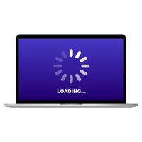 site loading speed. System update. Laptop. illustration vector