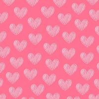 Cute scribble heart pink white colorful pattern background illustration vector