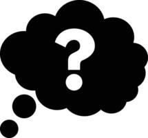 Question cloud icon isolated on white background . Question balloon icon . Thinking bubble with question icon . illustration vector